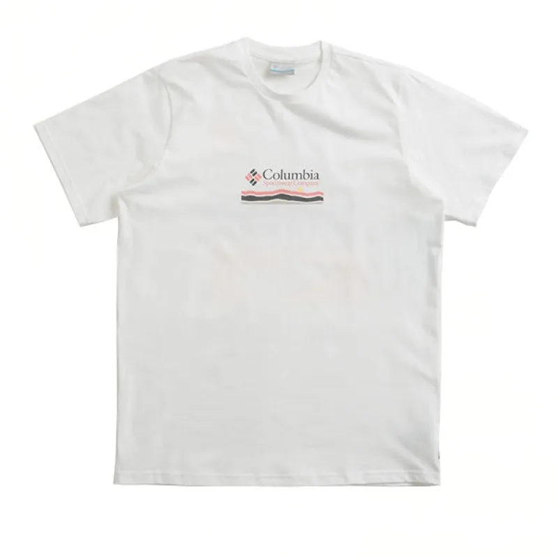 Columbia Explorers Canyon Back SS Tee White Heritage Hills sold by Kong