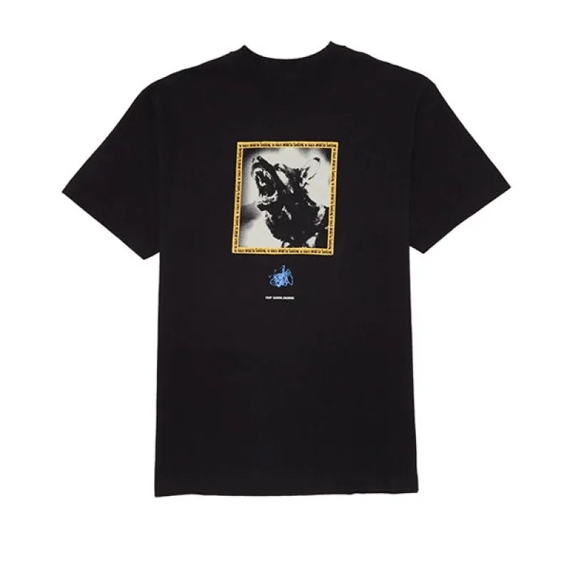 Huf Beware SS T Shirt Black sold by Kong