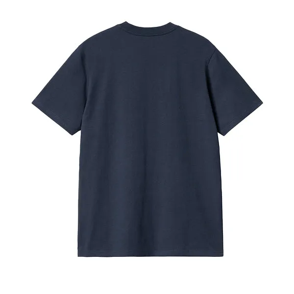 Carhartt WIP SS Script T Shirt Air Force Blue Malbec sold by Kong product image thumbnail 2