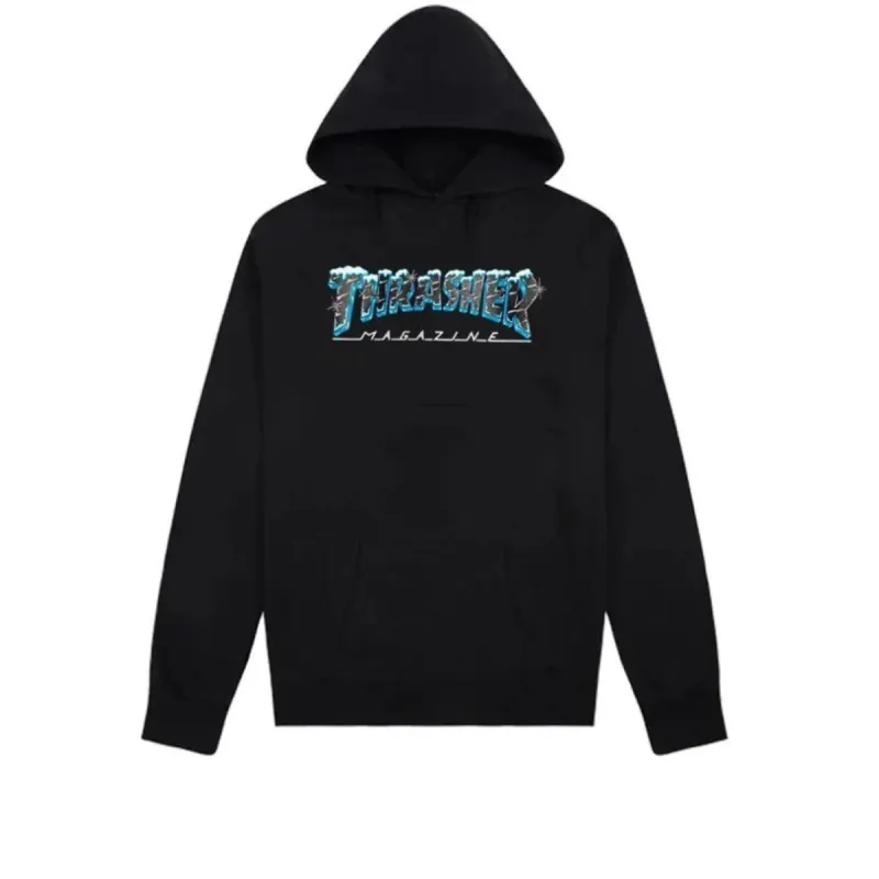Thrasher Hoody Black Ice Mag Logo Black sold by Kong