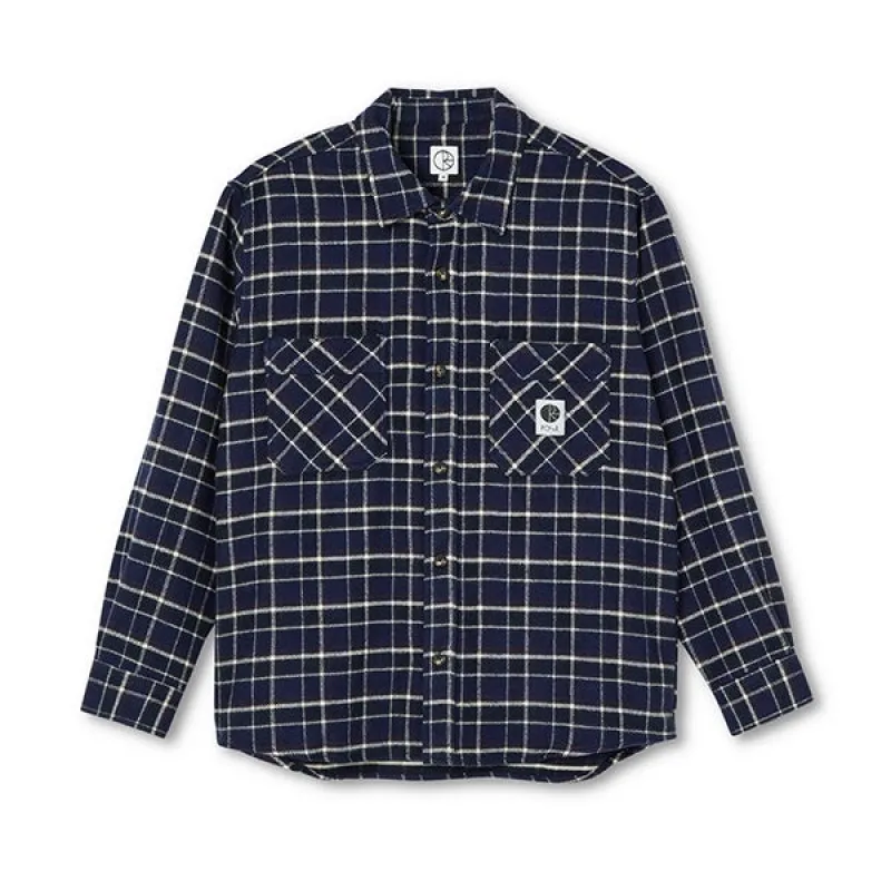Polar Flannel Shirt Rich Navy sold by Kong