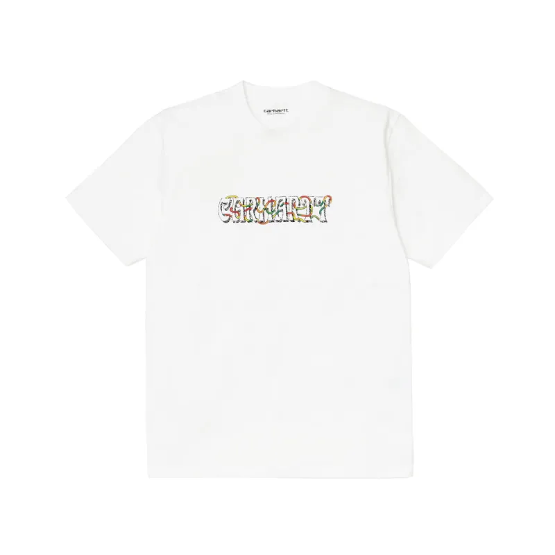 Carhartt WIP S/S Transmission Script T-S Organic Cotton White sold by Kong
