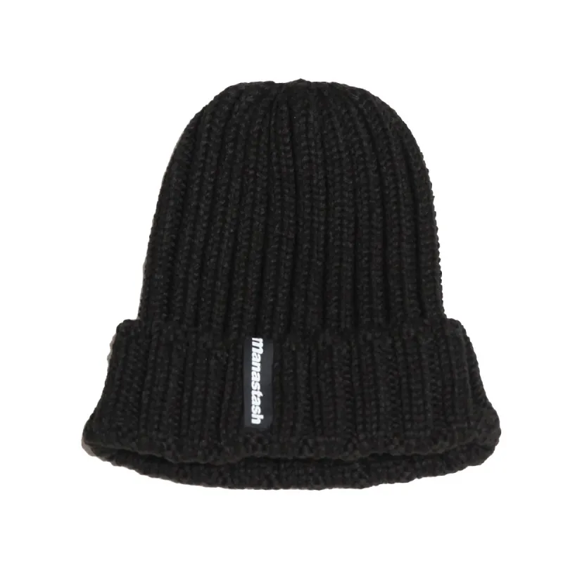 Manastash 90's Logo II Beanie Black made by Kong