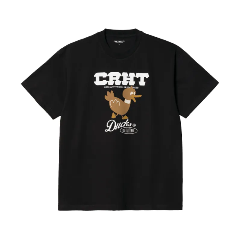 Carhartt WIP SS CRHT Ducks T Shirt Black sold by Kong