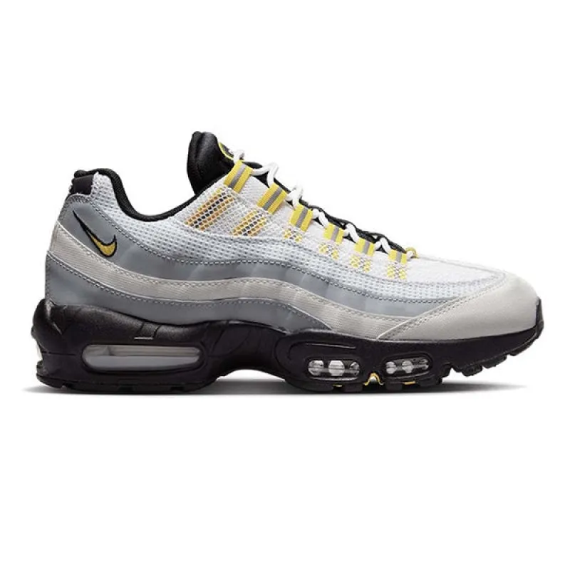 Nike Air Max 95 Essential White Tour Yellow Black Wolf Grey sold by Kong