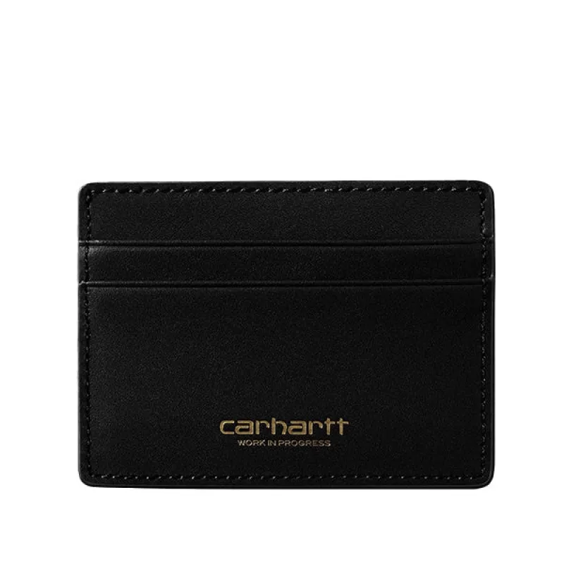 Carhartt WIP Vegas Cardholder Leather Black sold by Kong
