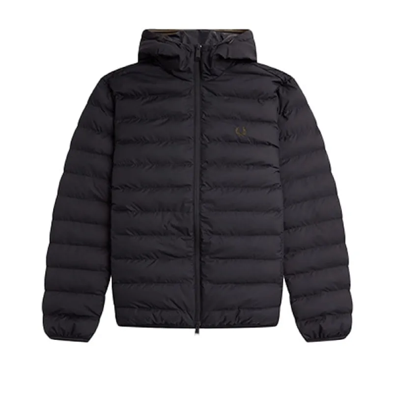 Fred Perry Hooded Insulated Jacket Black sold by Kong
