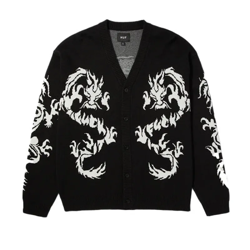 Huf Twin Dragon Cardigan Black sold by Kong
