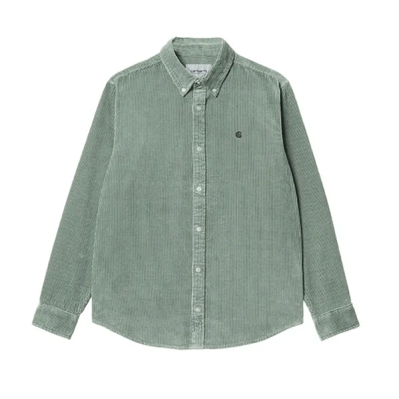Carhartt WIP LS Madison Cord Shirt Misty Sage sold by Kong