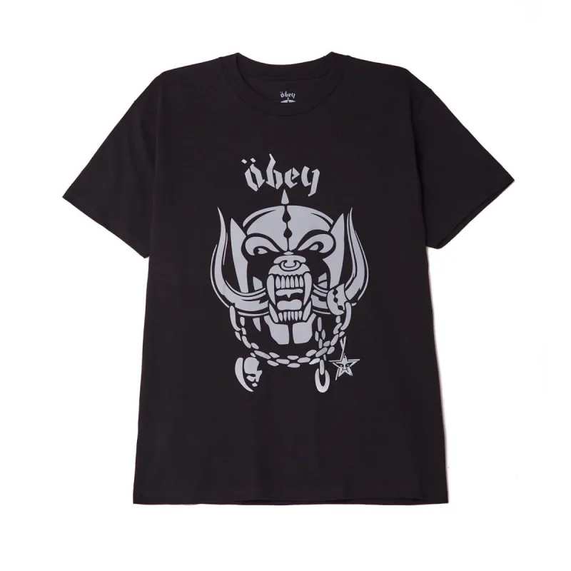 Obey x Motorhead Warpig T Shirt Black sold by Kong