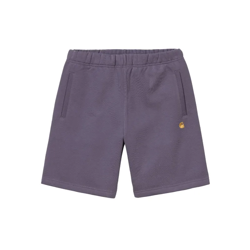 Carhartt WIP Chase Sweat Short Provence/Gold sold by Kong