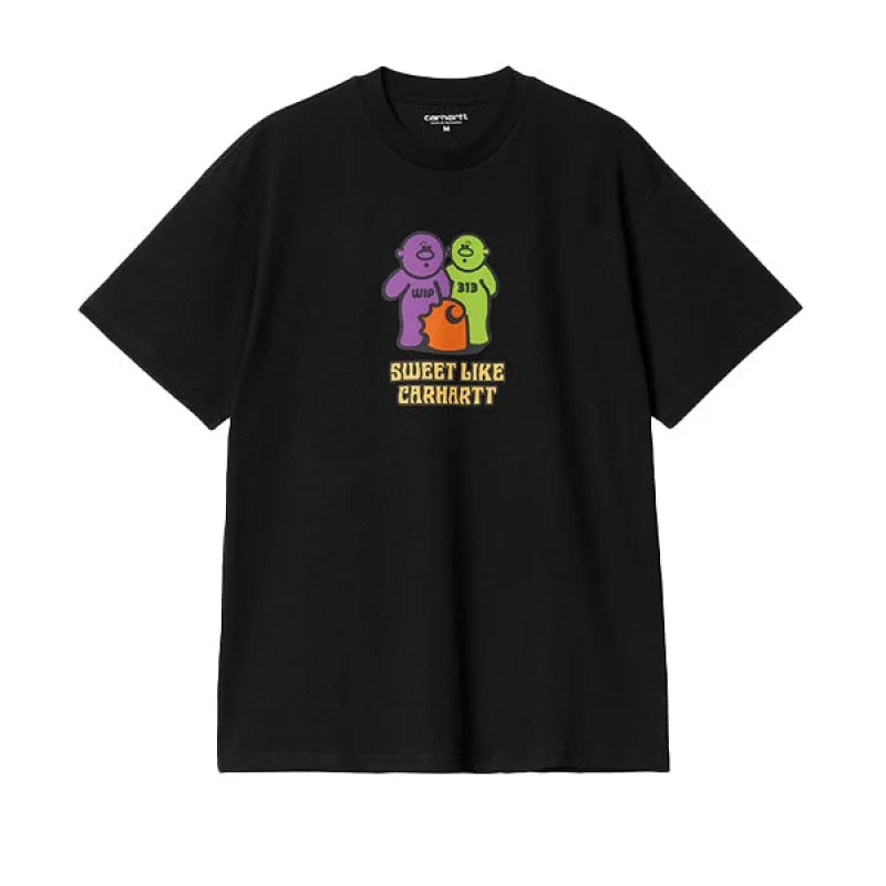 Carhartt WIP SS Gummy T shirt Black sold by Kong