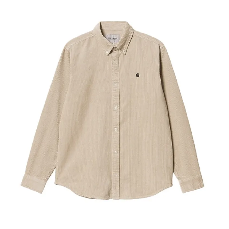 Carhartt WIP LS Madison Cord Shirt Wall Black made by Carhartt WIP