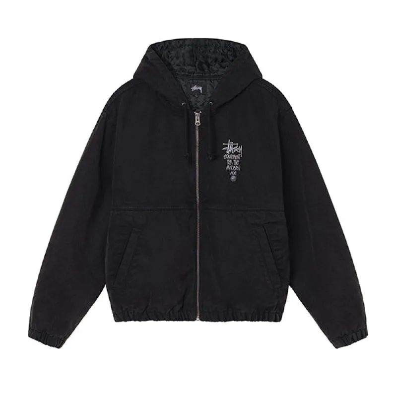 Stussy Canvas Insulated Work Jacket Black sold by Kong