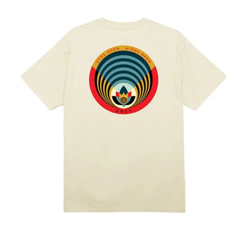 Obey Open Eyes Open Mind Open T Shirt Cream sold by Kong