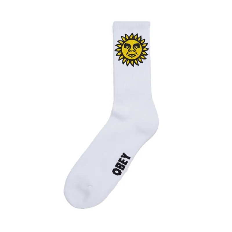 Obey Sunshine Socks White sold by Kong