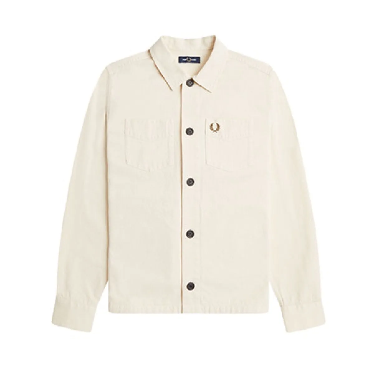 Fred Perry Twill Overshirt Ecru | Parallel