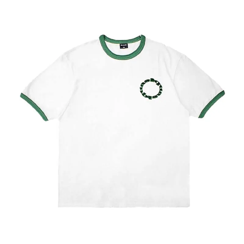 Quasi Calico Ringer Tee White sold by Kong
