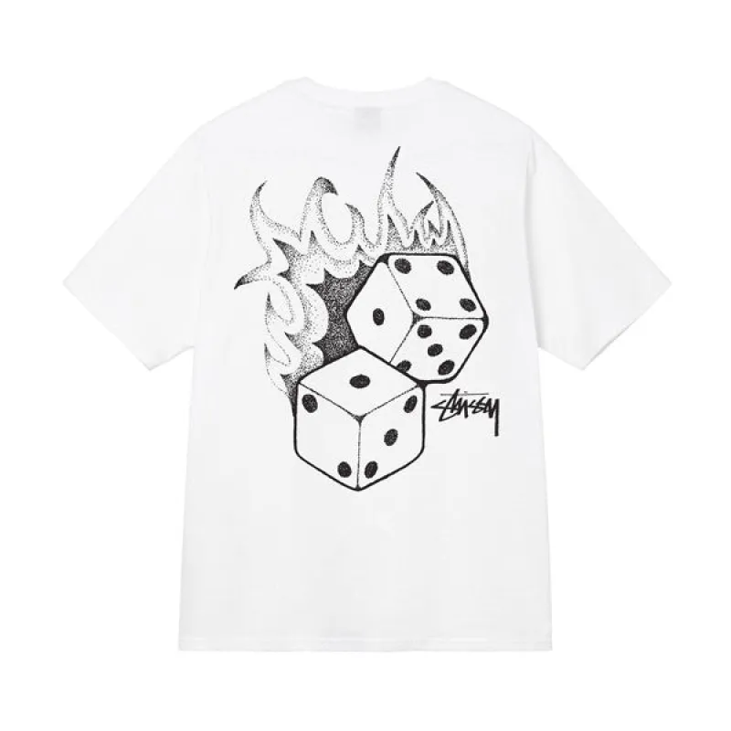 Stussy Fire Dice Tee White made by Stussy