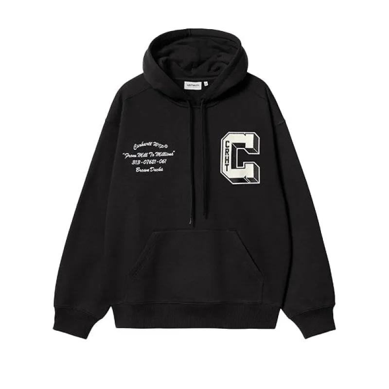 Carhartt WIP Hooded Brown Ducks Sweat Black sold by Kong