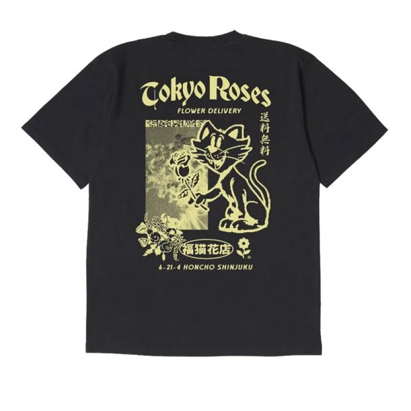 Edwin Tokyo Roses T shirt Black made by Edwin