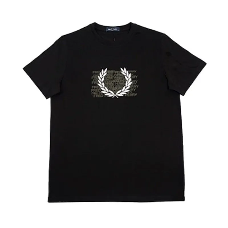 Fred Perry Graphic T shirt Black made by Kong