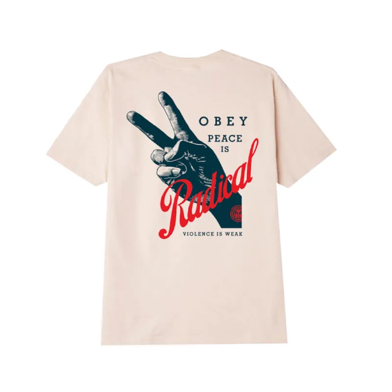 Obey Radical Peace T Shirt Cream sold by Kong