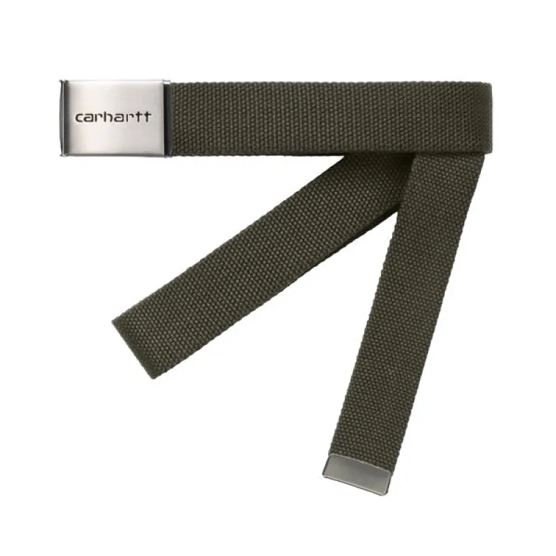 Carhartt WIP Clip Belt Chrome Cypress sold by Kong