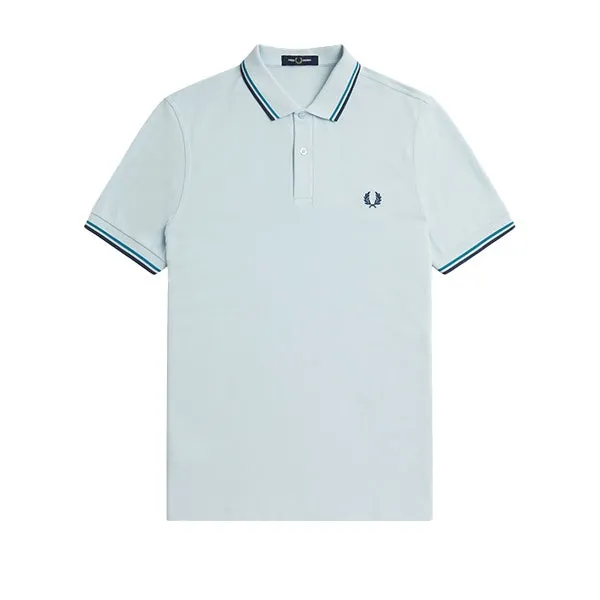 Fred Perry Twin Tipped Shirt Light Ice Blue sold by Kong
