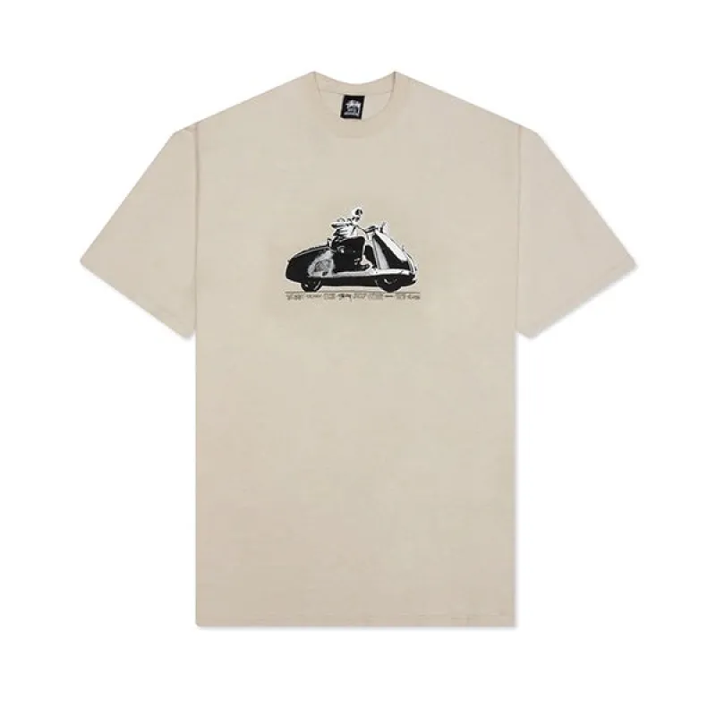 Stussy Skull Scooter Tee Smoke sold by Kong