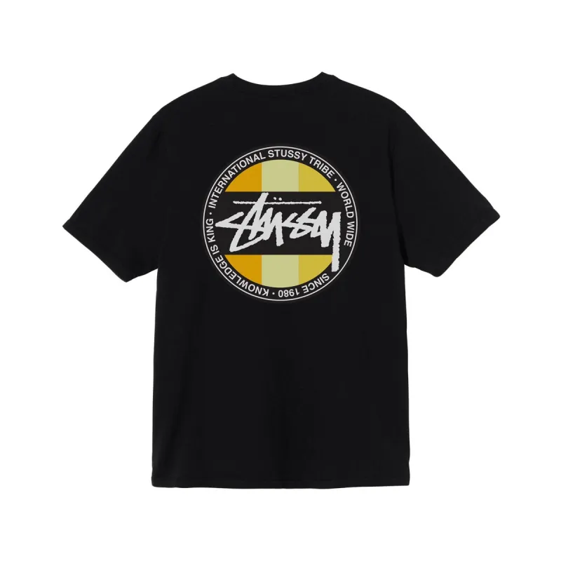 Stussy Classic Dot Pig. Dyed Tee Black sold by Kong