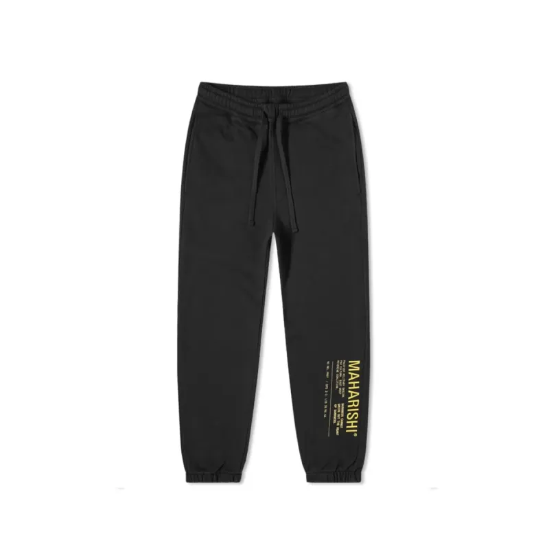 Maharishi Maha Militype '21 Trackpants Organic Sweat 420 Black sold by Kong