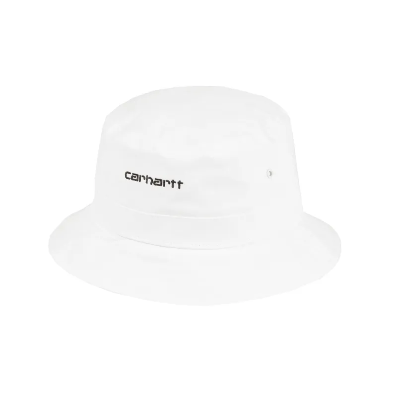 Carhartt WIP Script Bucket Hat White Black sold by Kong