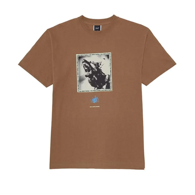 Huf Beware SS T Shirt Camel sold by Kong
