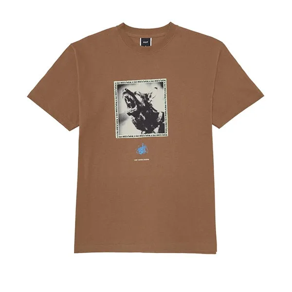 Huf Beware SS T Shirt Camel sold by Kong