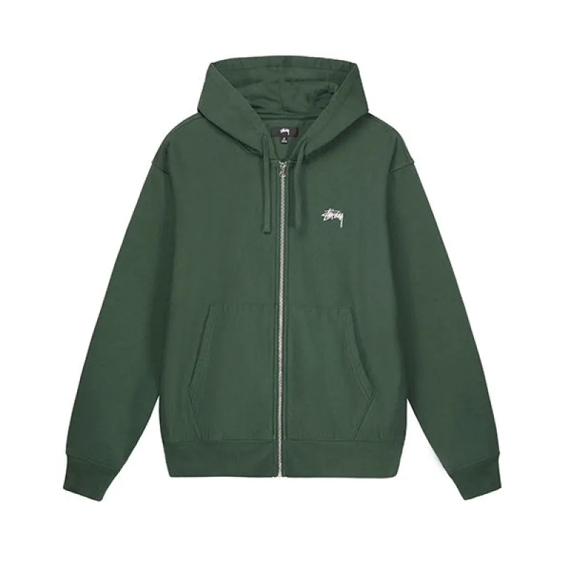 Stussy Stock Logo Zip Hood Forest sold by Kong