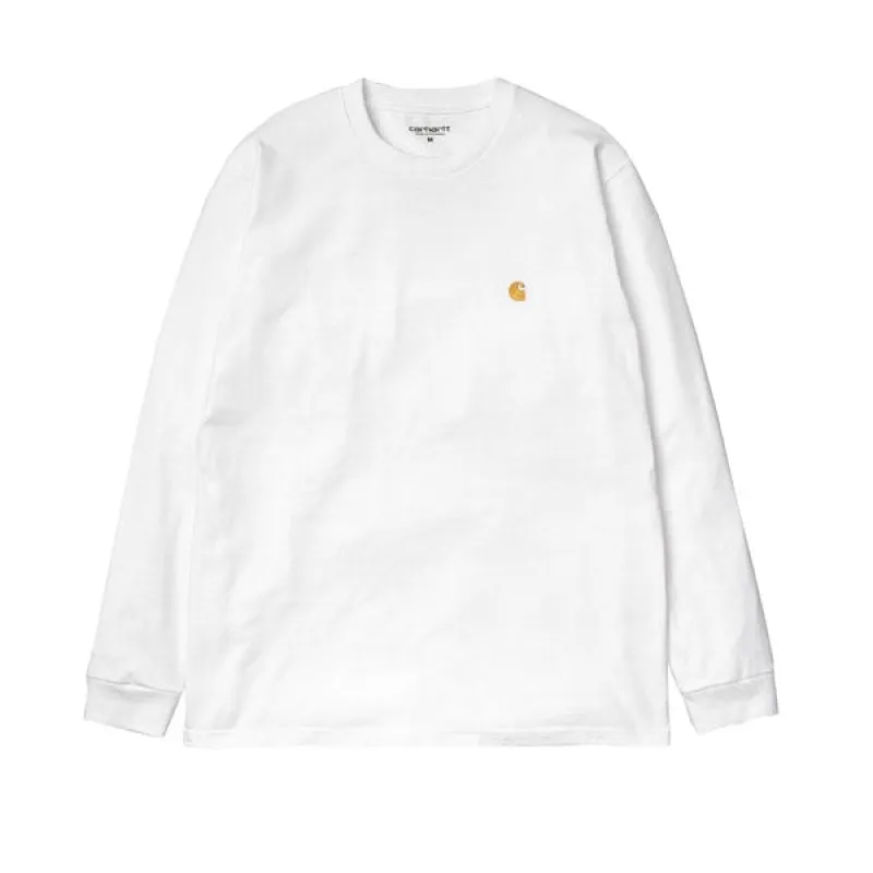 Carhartt L/S Chase T-Shirt White Gold sold by Kong