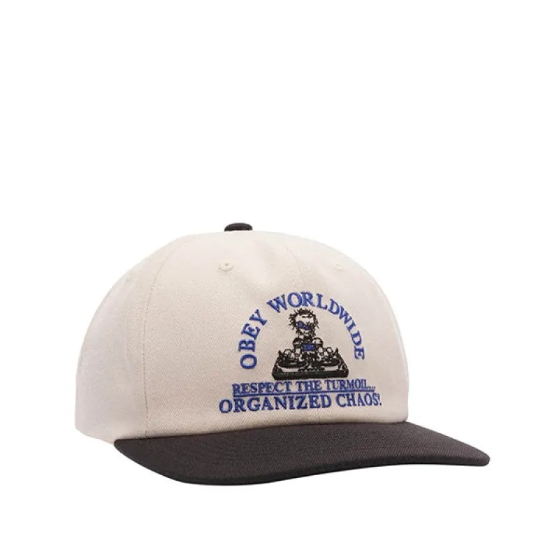 Obey Chaos 6 Panel Classic Snapback Cream sold by Kong