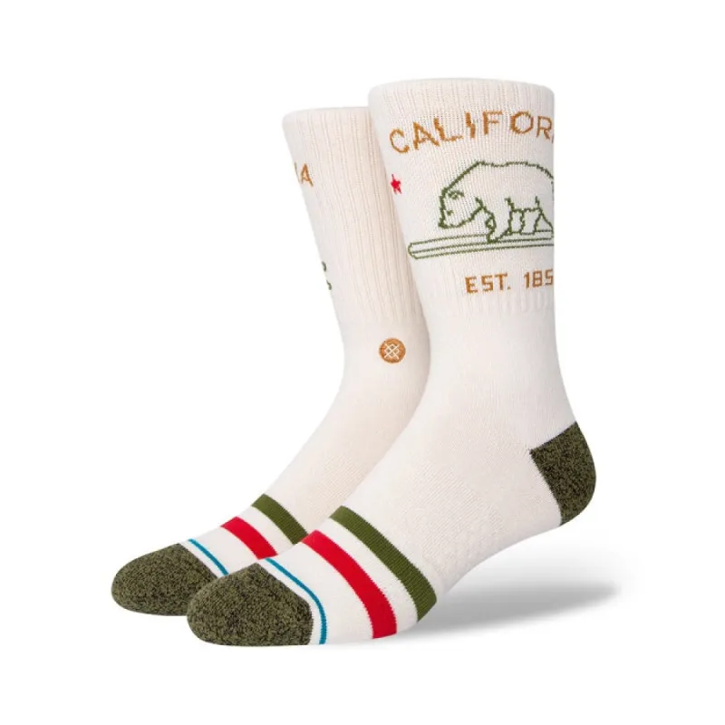 Stance California Republic 2 Sock Offwhite made by Stance