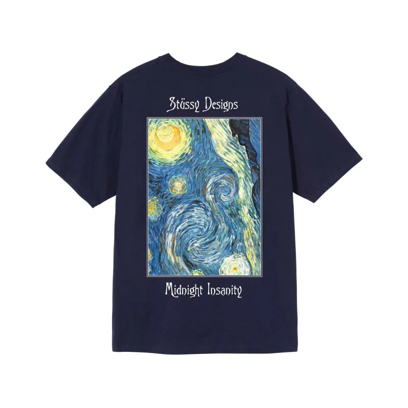 Stussy Midnight Insanity Tee Navy sold by Kong