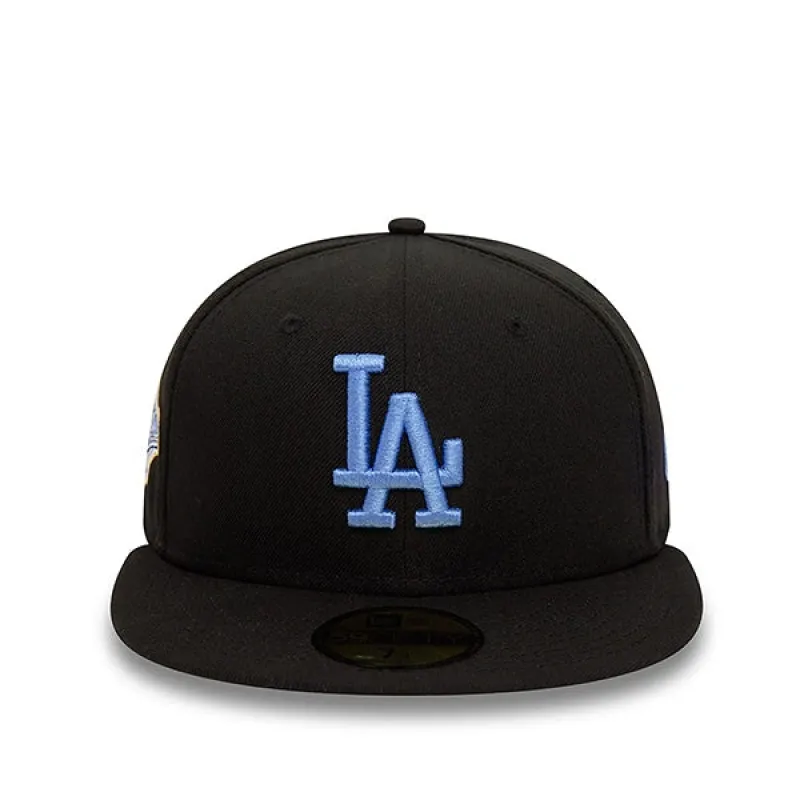 New Era LA Dodgers Style Activist 59FIFTY Fitted Cap Black Blue sold by Kong