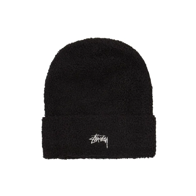 Stussy Boucle Fleece Beanie Black made by Stussy