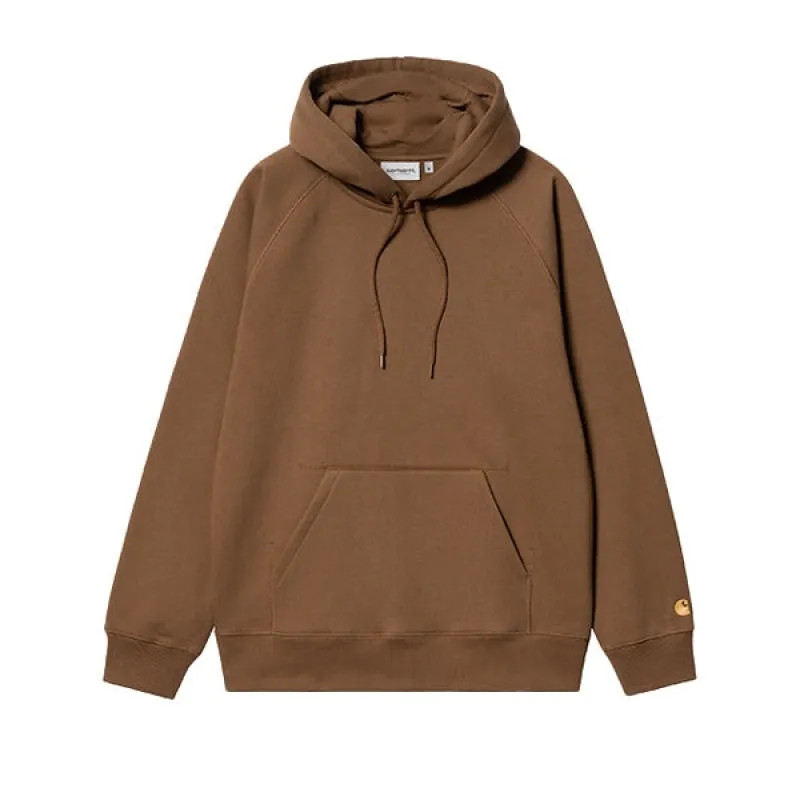Carhartt WIP Hooded Chase Sweat Tamarind Gold sold by Kong