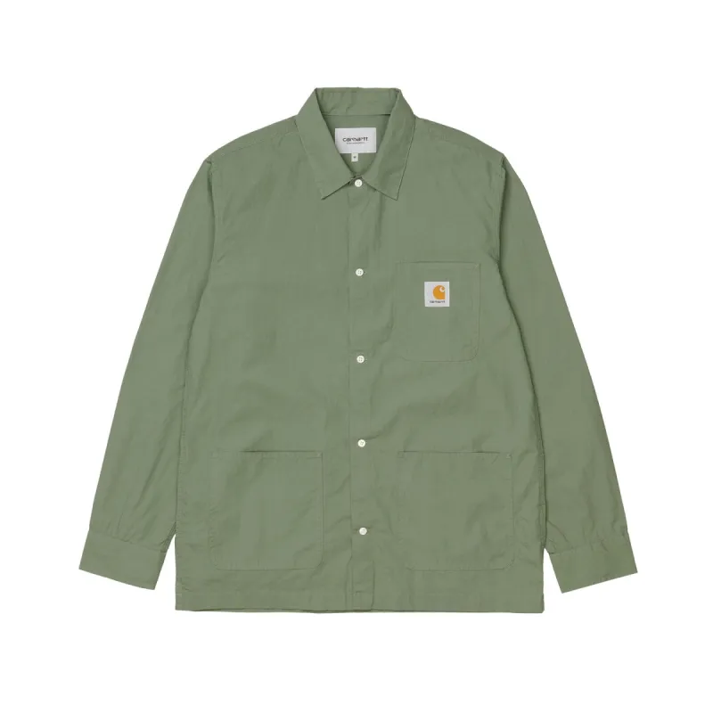 Carhartt WIP L/S Creek Shirt Organic Cotton Dollar Green sold by Kong