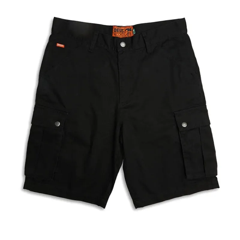 Deus Records Cargo Short Black made by Kong