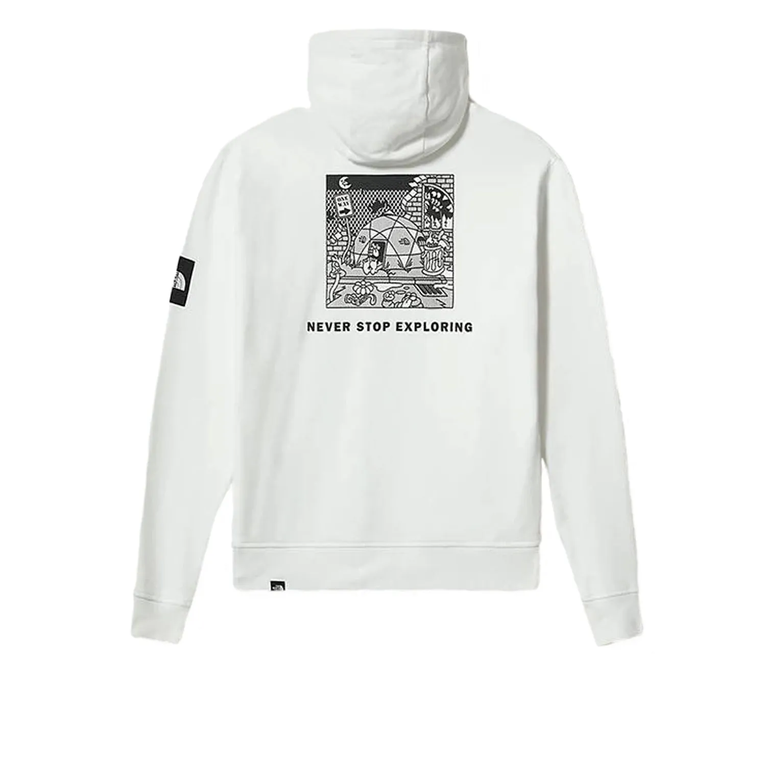 The North Face Black Box Hooded Fleece White sold by Kong