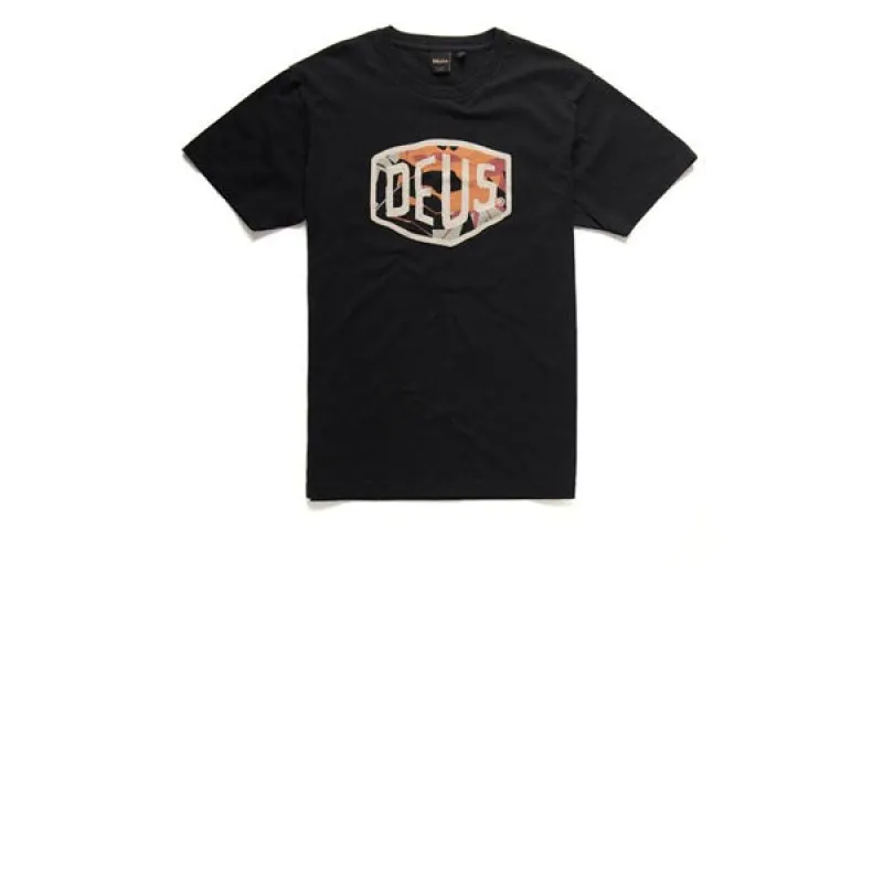 Deus S/S Chulo Shield Tee Black sold by Kong