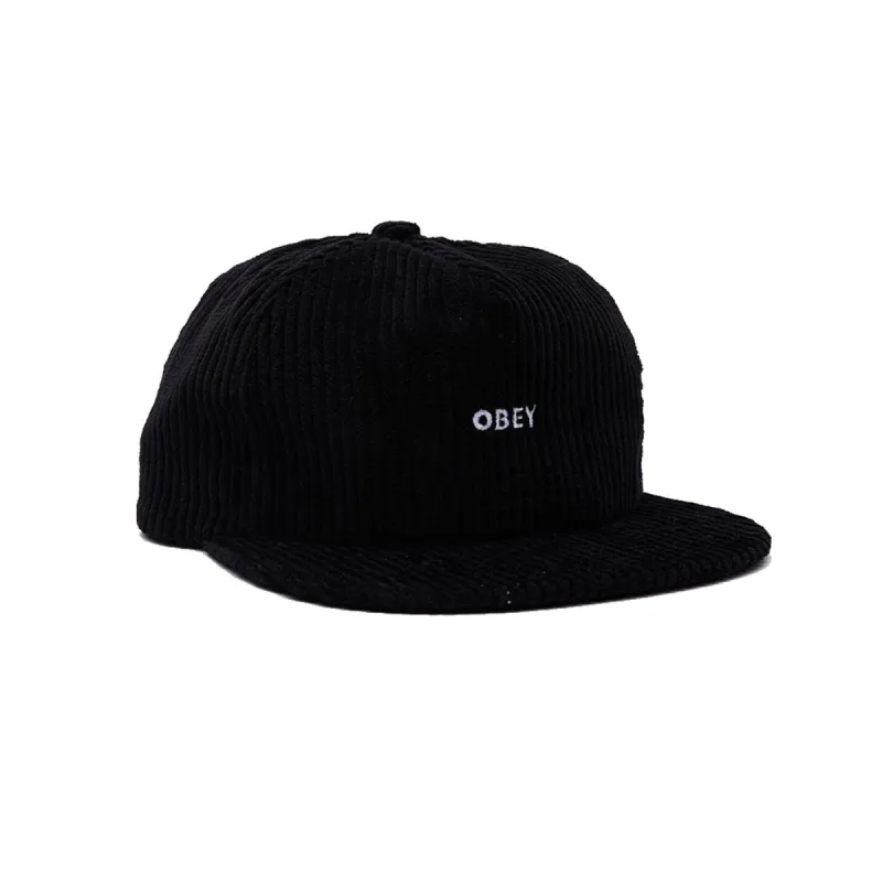 Obey Bold Cord Strapback Black sold by Kong