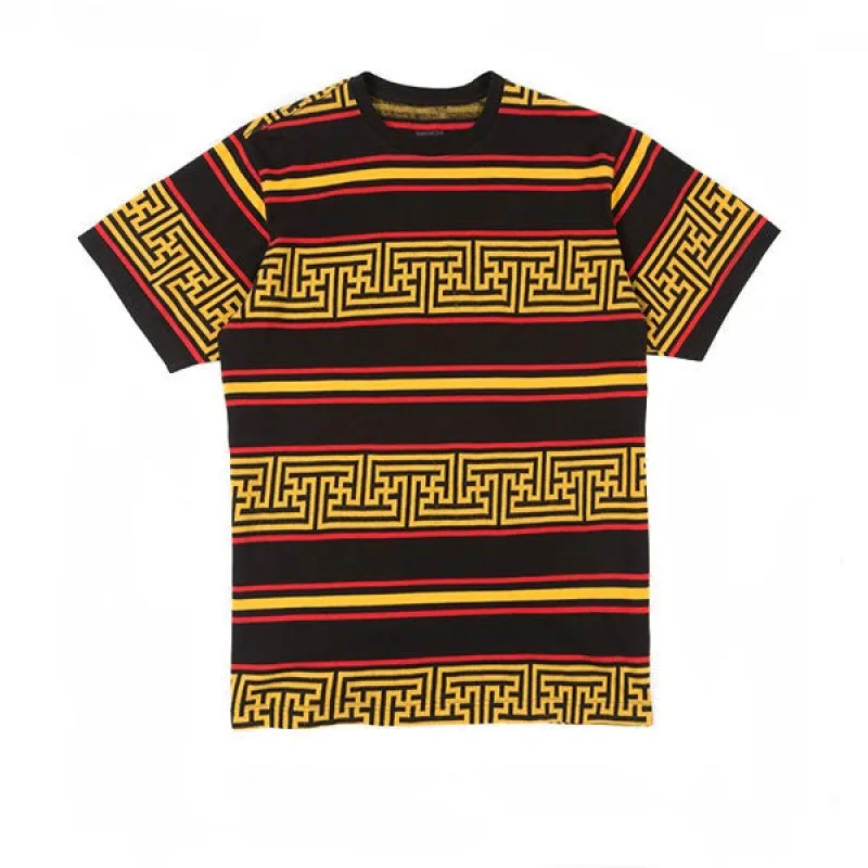 Maharishi Striped T-Shirt Flare Red sold by Kong