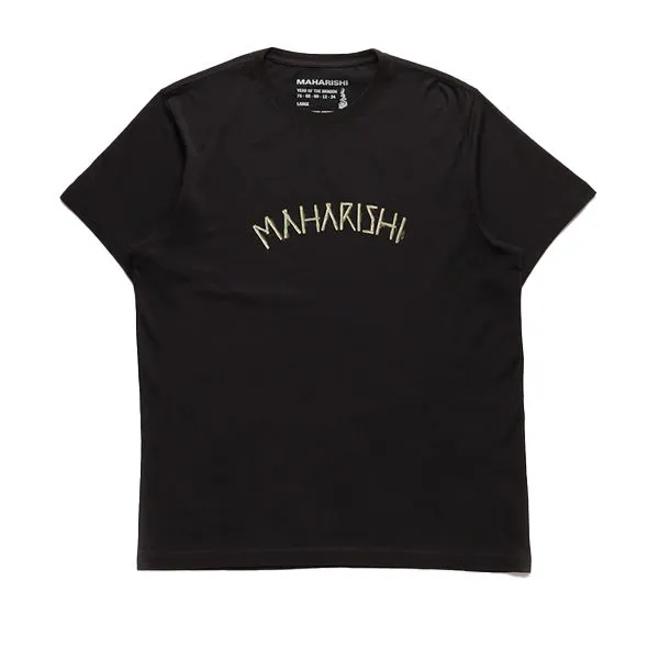 Maharishi Bamboo Construction T shirt Black sold by Kong
